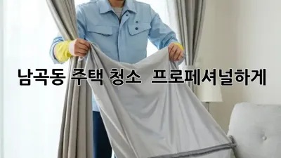 남곡동 주택 청소 🏠✨ 프로페셔널하게!