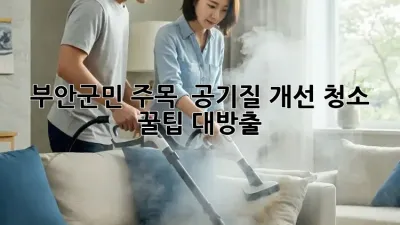 부안군민 주목! 🏡✨ 공기질 개선 청소, 꿀팁 대방출!
